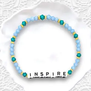 Inspire Bead Bracelet - Word Bead Bracelets - Custom - Words Matter - Meaningful