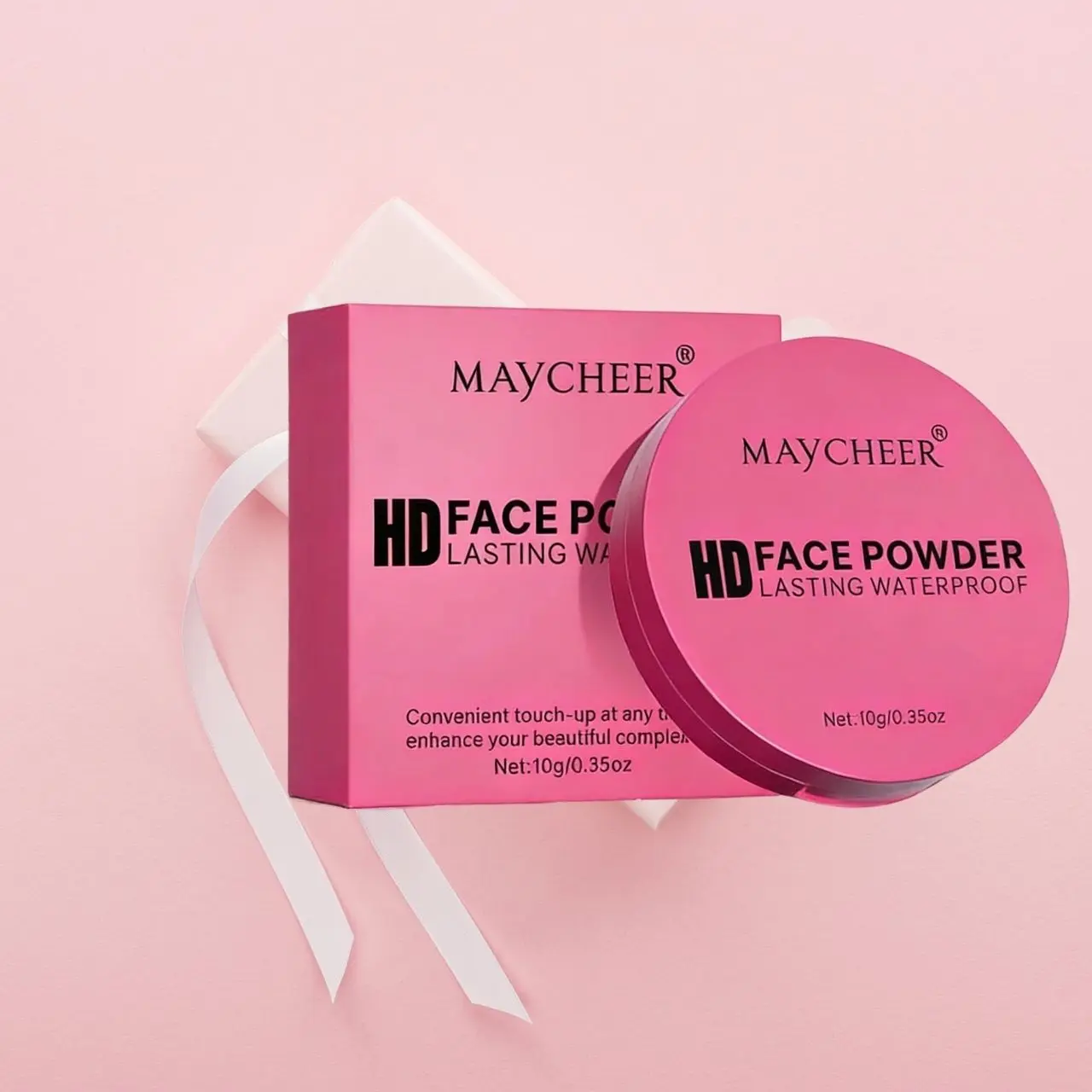 MAYCHEER High-Definition Pressed Powder for Flawless Oil Control - Long-Lasting, Waterproof & Gentle Finishing Powder for All Skin Types, Matte Makeup for Adults, Soft Matte Makeup, Compact Powder