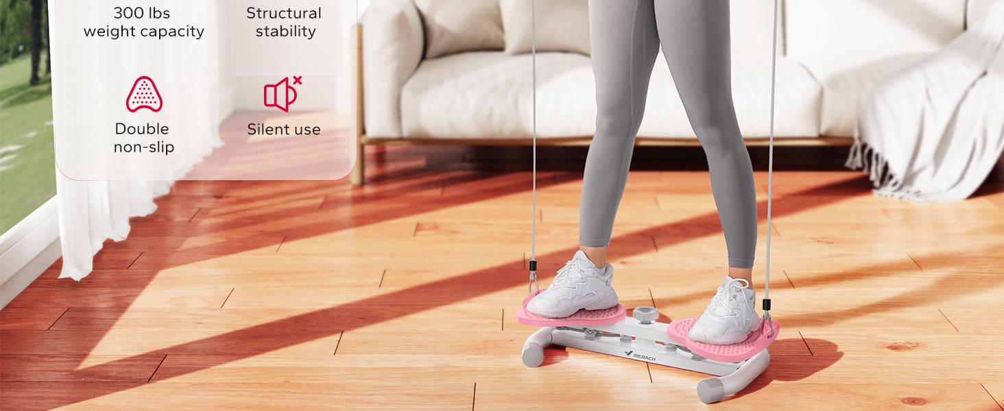 MERACH Waist Twist Machine Toned Abs Stand with Feet Apart Double Non-slip No Noise Exercise Equipment Abdominal Roller Machine TikTokShopBlackFriday SpringStatements