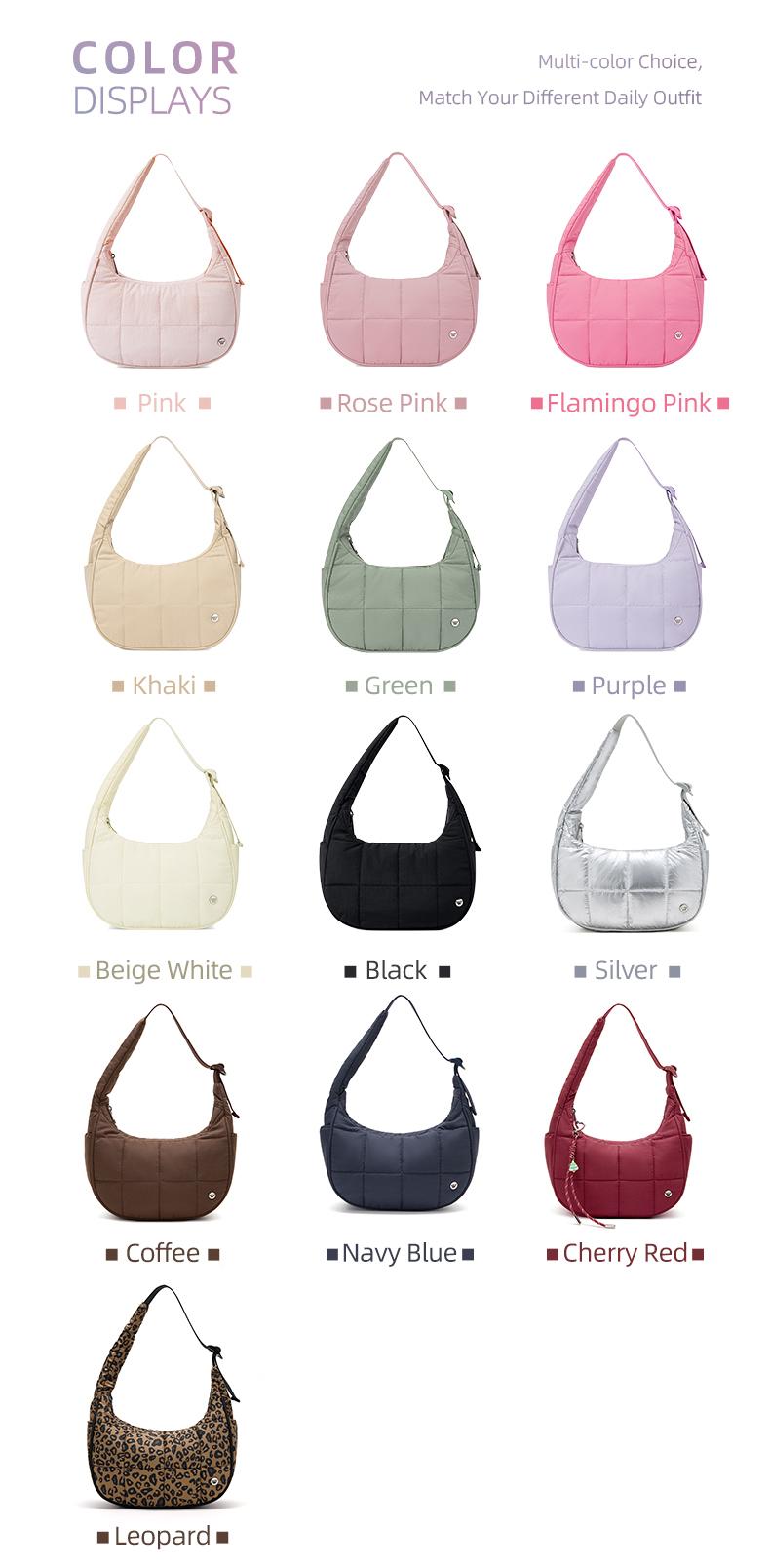 WESTBRONCO TikTokShopSpringGlowUp Crescent Shoulder Bag 2026 Viral Small Puffy Fashion Stylish with 2 Side Pockets Adjustable Strap for Women Waterproof Lightweight Travel Gym Dating Purse for Spring Trendy Gift for Her SpringStatements