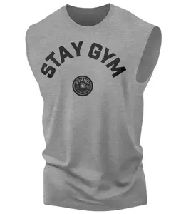 130. Stay Gym Workout Funny Muscle Tank Top for Men