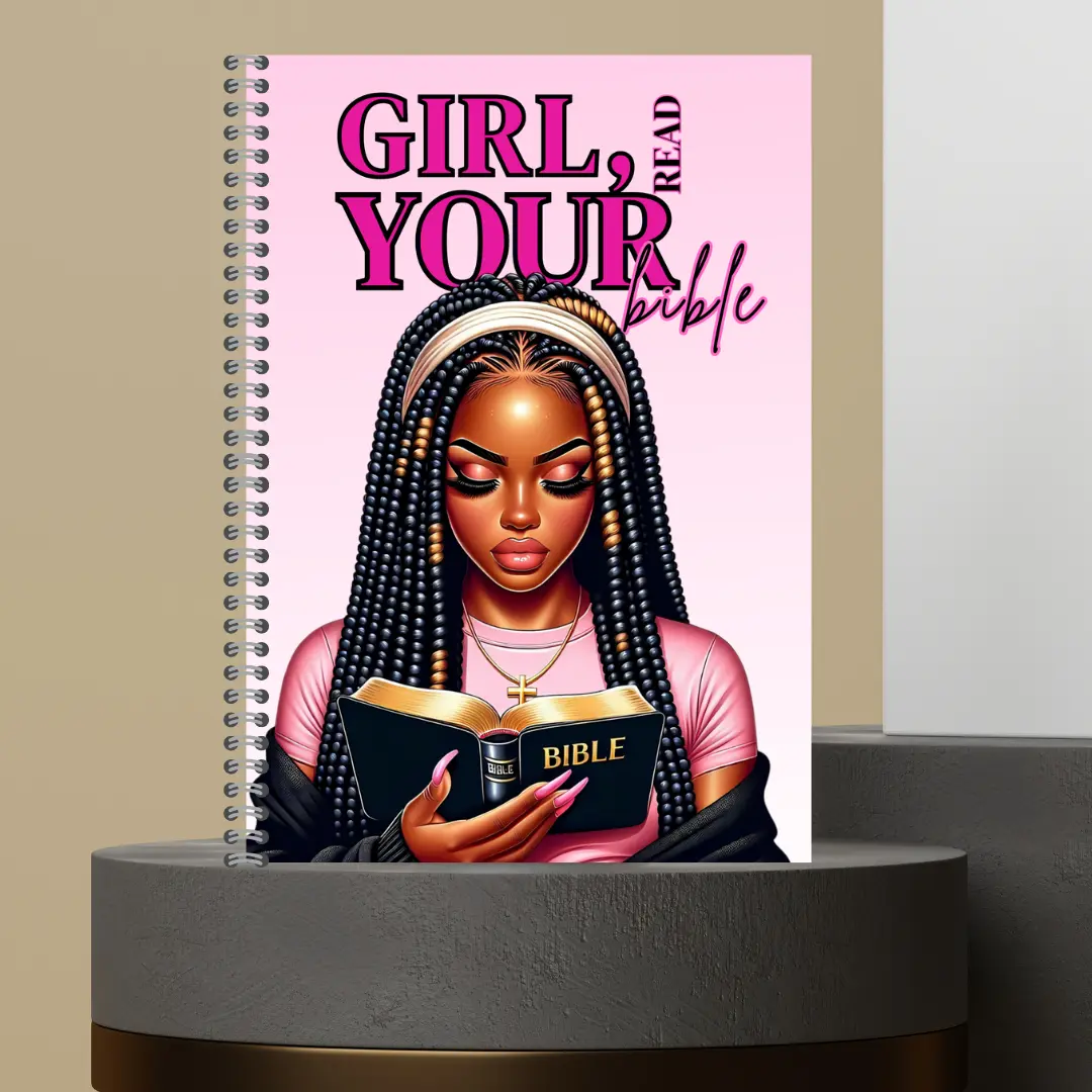61.  [Made to Order] 2026 Girl Read Your Bible Bible Study Notes Journal - Hardcover Spiral Notebook with 120 Pages for Spiritual Journey