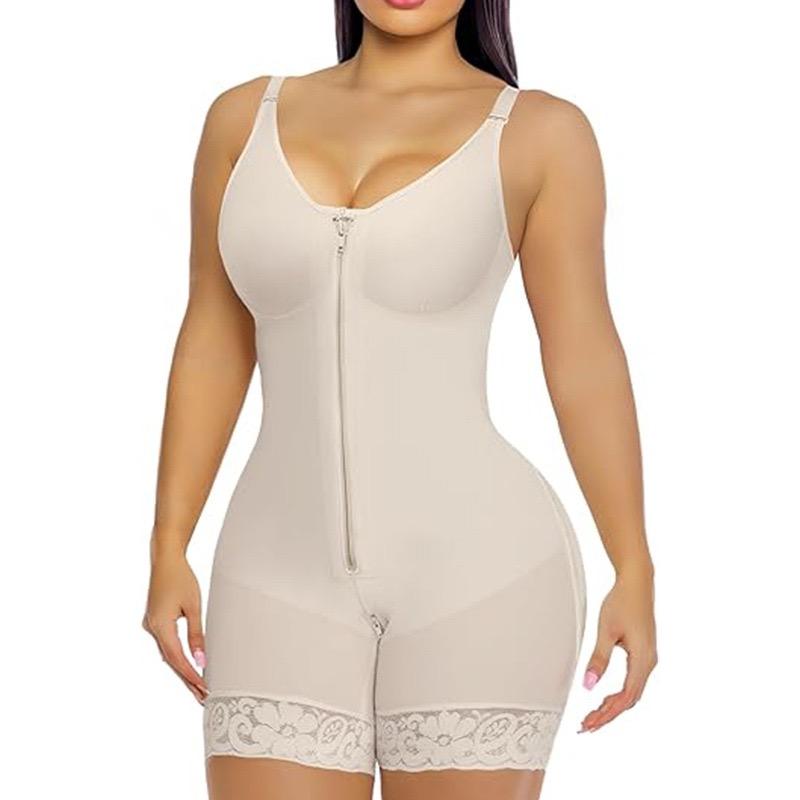 Women’s Fajas Colombianas shapewear  Tummy Control Butt Lifter Shaper with Zipper Crotch detachable shoulder strap SpringStatements