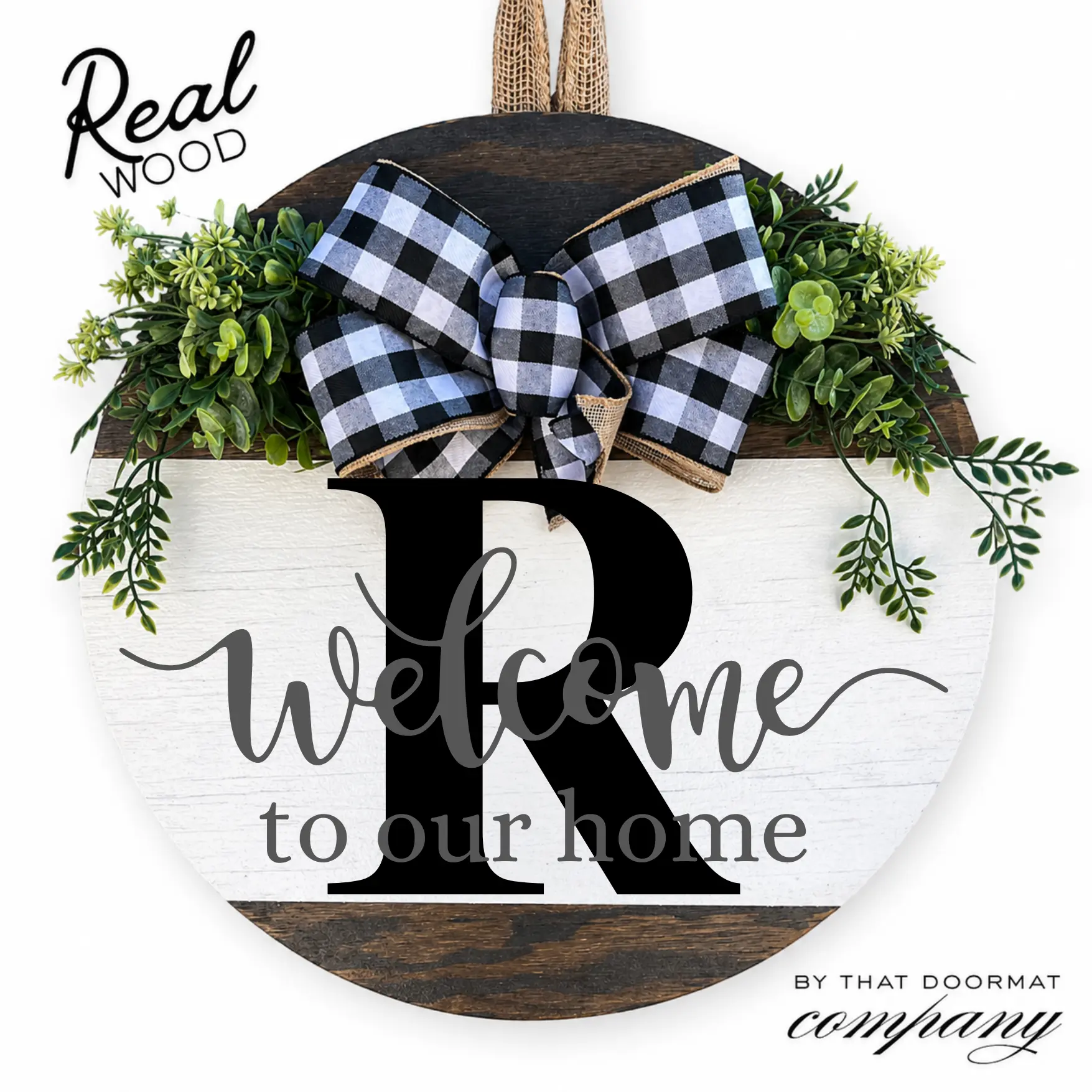 Front Door Decor, Welcome To Our Home, Year Round Wreath, Front Door Hanger, Personalized Door Wreath, Housewarming Gift, Home Decor