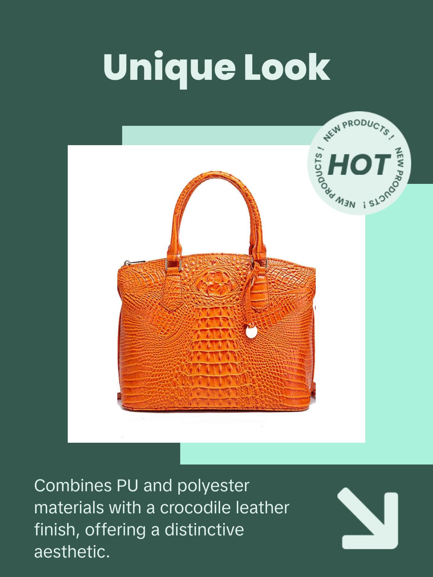 Crocodile Leather Handbag