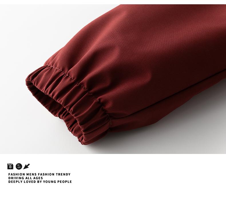 Men's Casual Stand Collar Jacket Features contrasting color trim detailing Windproof and abrasion-resistant surface Ideal for cycling, streetwear, and everyday casual wear Perfect layering piece for outerwear Streetwear apparel Coats Long Sleeve Menswear