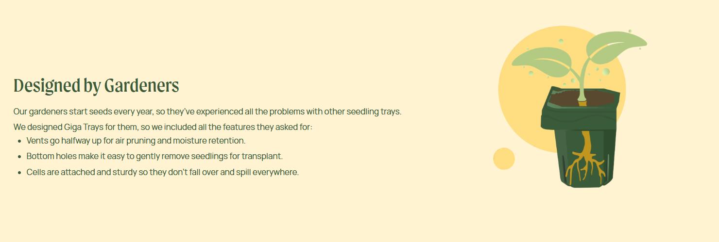 Vego garden Giga Seedling Trays 9-Cell UV-Resistant Reusable Starter Trays for Greenhouse/Garden (No Lids)