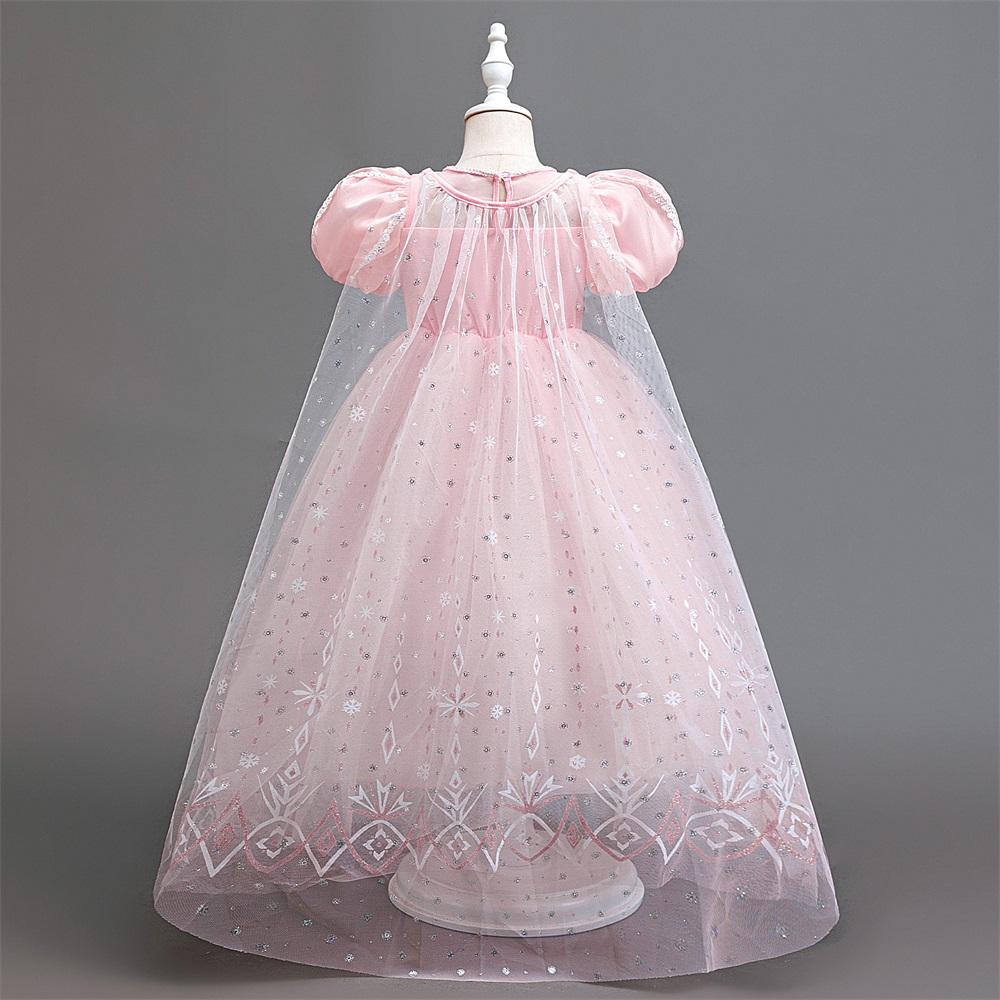 2-10Y Blue with Crown Magic Wand 1751 Cartoon Cosplay Costume Fancy Carnival Tulle Sequin Kids Clothes Princess Girls Ball Gown Children Cocktail Dress