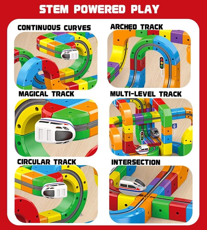 ToySphere – 3D Flexible Track Builder – Creative Family Play – Train Building Kit – Educational Gift for Toddlers