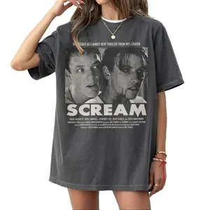 Halloween Scream Movie Graphic Tee  Spooky Season Horror Aesthetic Outfit  Comfort Colors Unisex Fall Style  Cozy October Wear  Gift Idea  ✅ Đã đảm bảo