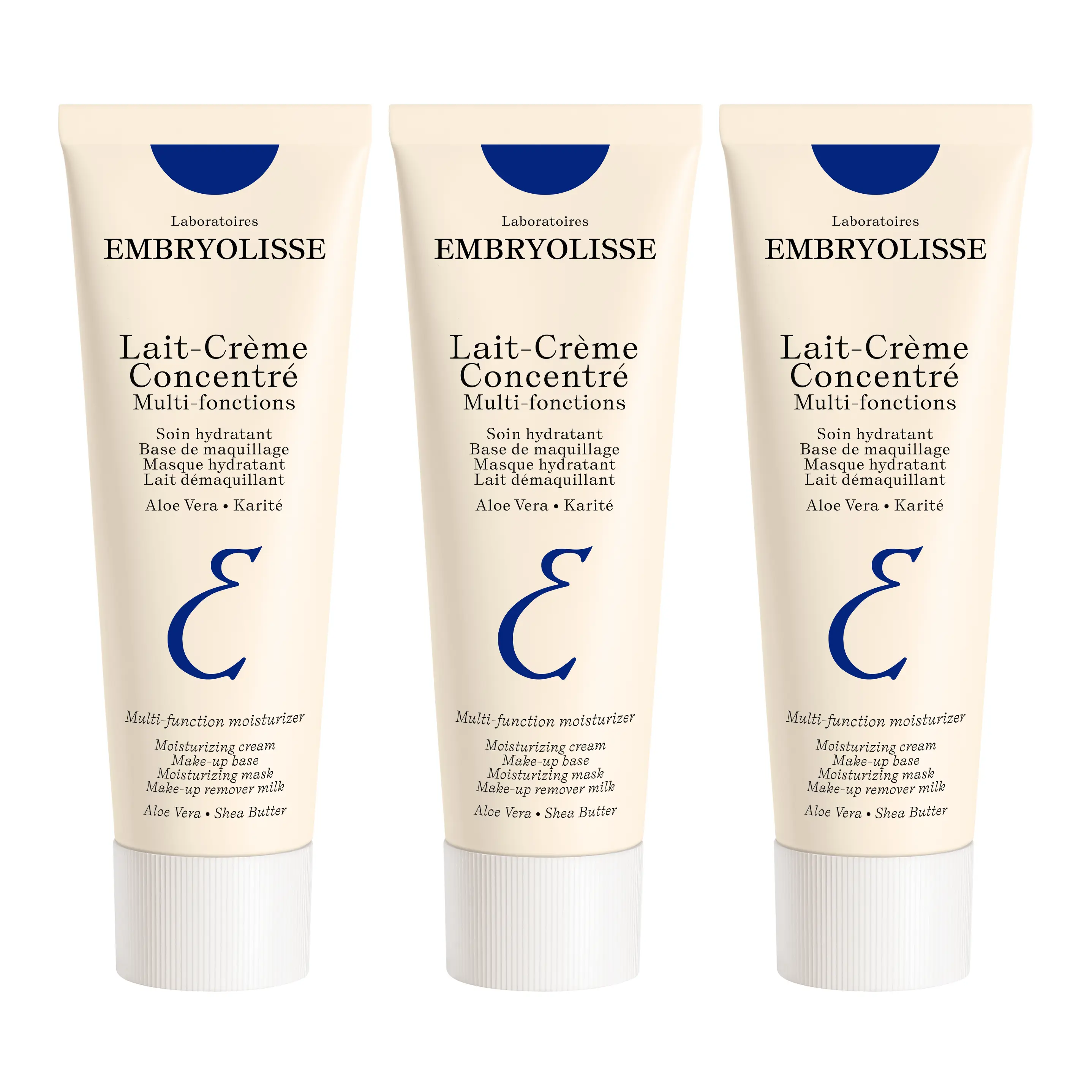 Embryolisse Cult Favorite Lait-Crème Concentré Moisturizer Trio (3-Pack Value Set) - 6-in-1 multi-function nourishing moisturizer for All Skin Types. 3 x 2.54 fl.oz