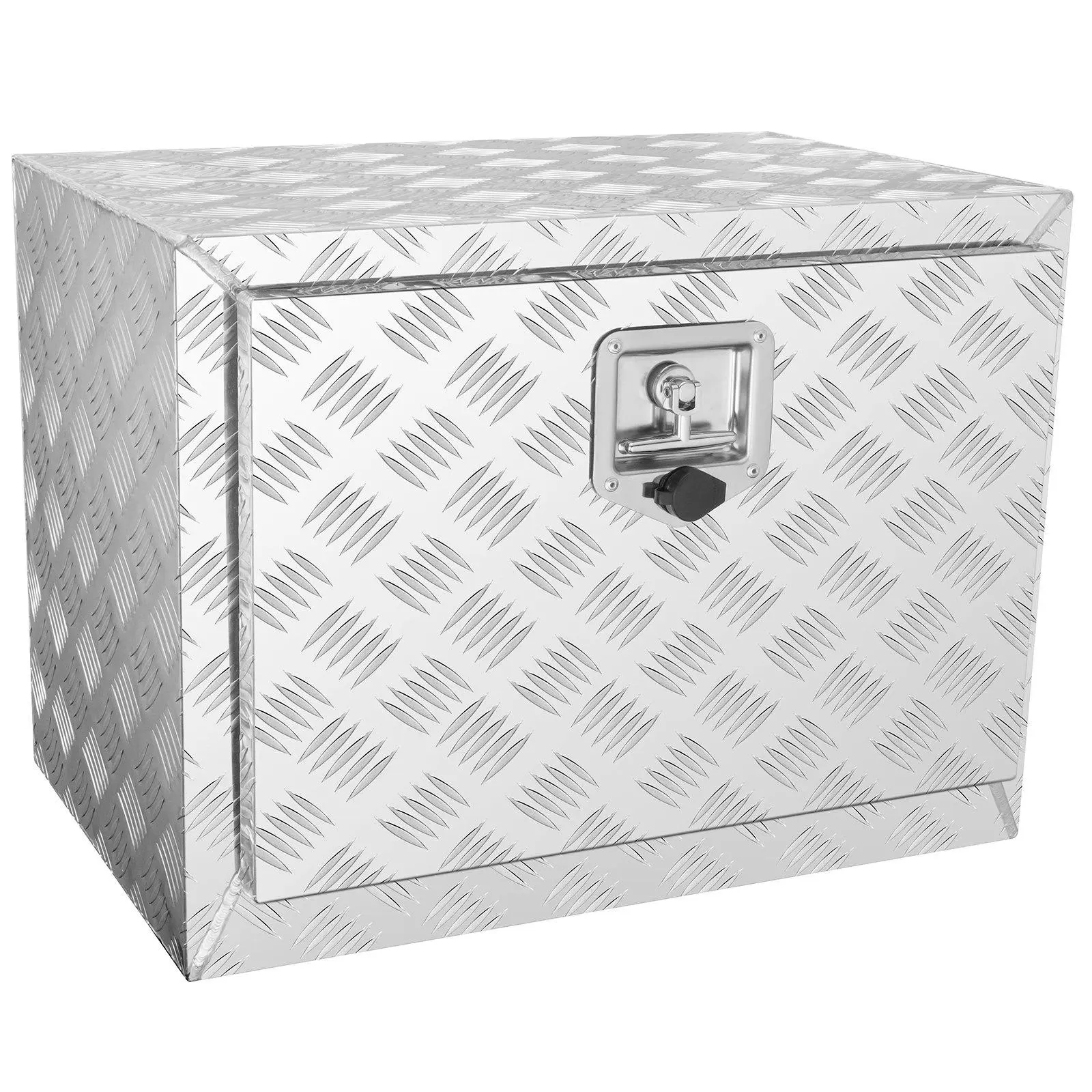 【Summerfinds】VEVOR Underbody Truck Box 24"×14"×16" Pickup Storage BoxHeavy Duty Aluminum Diamond Plate Tool Box with Lock and KeysWaterproof Trailer Storage Box with T-Handle Latch for TruckVanTrailer