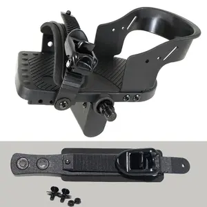 Adjustable Heel Support Pedals W/ Straps Platform Support Pedal with Heel Cups Strapped Platform Pedals Bike Pedal