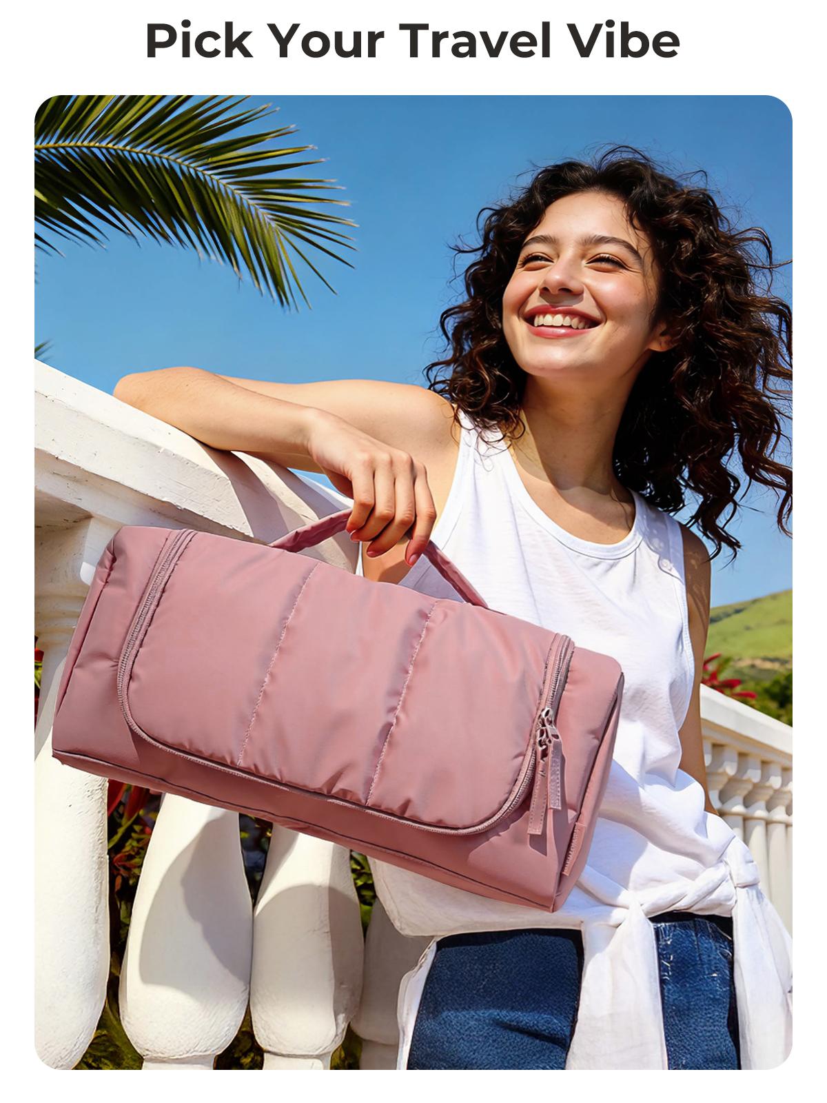 【NEW IN】BAGSMART Hair Tool Organizer Travel Bag Compatible with Dyson Airwrap,Shark Hair Dryer, Wide-open Dyson Case with Heat Resistant Mat, Metal Hanging Hook for Long Barrel, Straighteners, Curling Iron SpringStatements