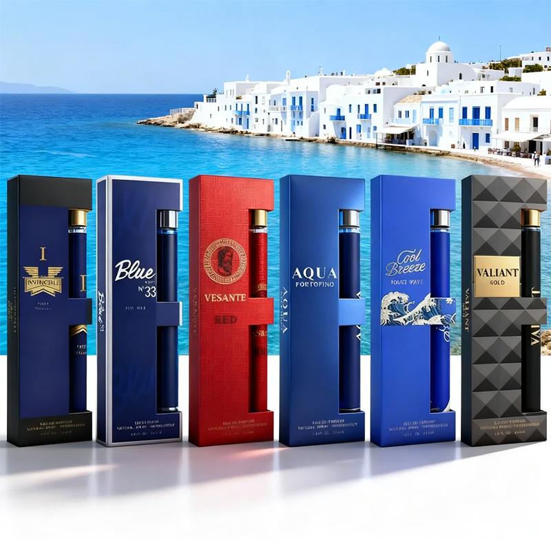 6-Piece Set Men's Eau De Toilette Fragrance, Cologne For Men,Travel Size Perfume, Long-Lasting , 6 Different Scents, Perfect For Dating, Daily Life, Parties,Gift Giving, 1.18 fl oz/35 ml Each Bottle