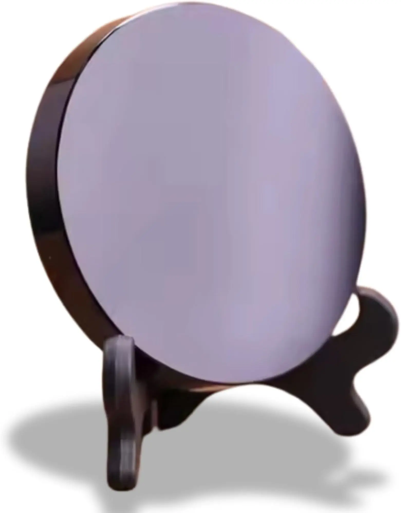 3.15" Natural Black Obsidian Scrying Mirror - Healing Crystals for Witchcraft, Divination, Meditation, Crystal Decor with Wooden Stand,dorm essentials