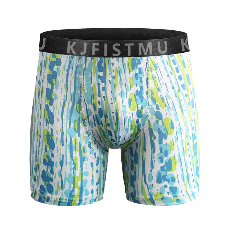 KJFISTMU 16-piece men's boxer briefs set, featuring bright geometric patterns, medium stretch, breathable and comfortable, solid colors, colorful striped waistband print, suitable for daily wear, boxer shorts, comfortable underwear, durable craftsmanship