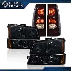 CROSSDESIGN Corner Headlights Lamps Tail Lights Fits For 03-06 Chevrolet Silverado