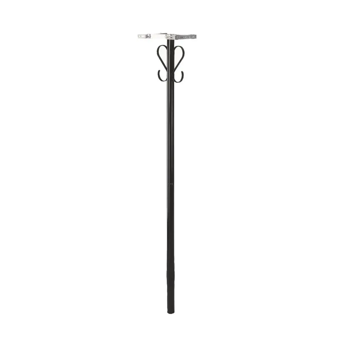 212 MAIN Outdoor Rust-Proof Gibraltar Powder Coated Steel Round Mailbox Post, 52.1 in, Black, Round Shape Mail-Supporting Hardware, Supports Mail
