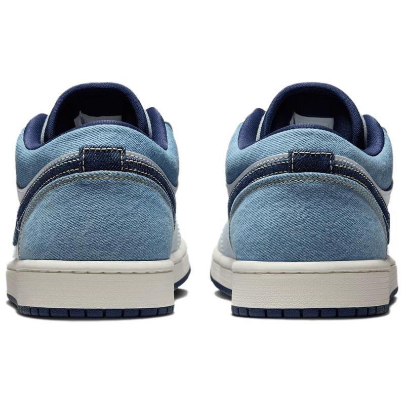 Jordan Air Jordan 1 Low SE IH0648-141 Men's White/Blue Retro Basketball Shoes Comfortable Non-slip Durable Low-top Style Authentic Certified