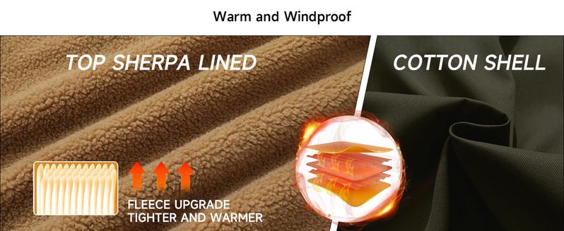 Zaitun Men's Winter Jacket Lined Sherpa Warm Trucker Coat with Multi Pockets for Cold Days Stylish & Functional Menswear TikTokShopBlackFriday