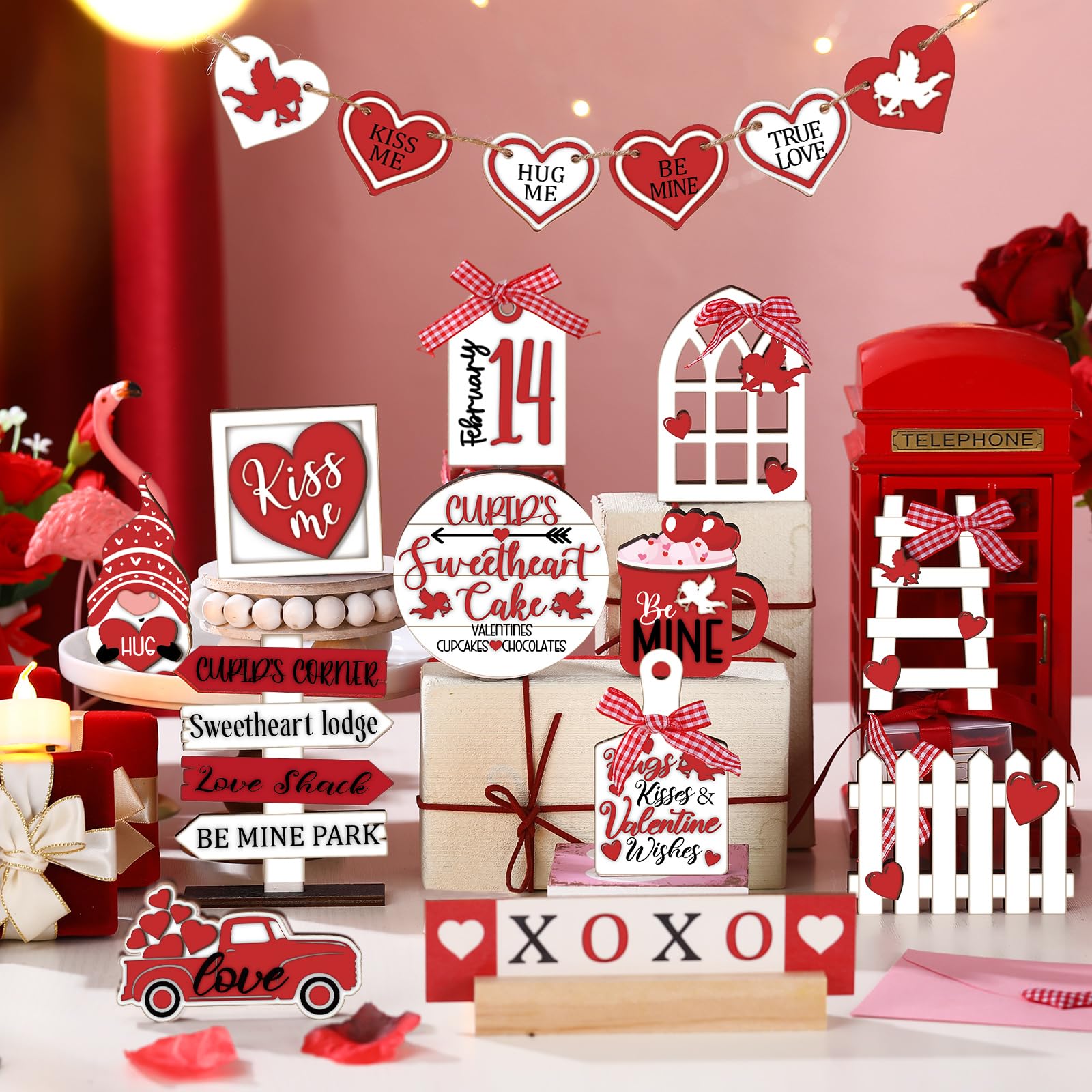 Easter Tiered Tray Decor Wooden Signs Set (No Tray), Rustic Bunny Egg Carrot Jesus Cross Risen Ornaments Cute Durable Layered Tray Signs for Mantel Shelf Table Kitchen Display, Spring Home Easter Decor Christian Family Religious Party Gifts, Date Suppiles