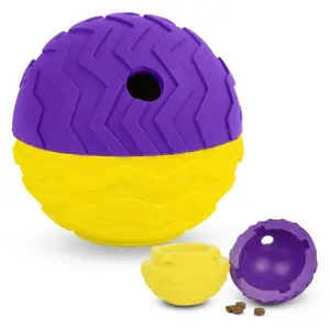 Brightkins Textured Ball Largr Sizes Treat Dispenser for Dogs, Durable Chew & Enrichment Toy, Slow Feeder, Interactive Training Gift