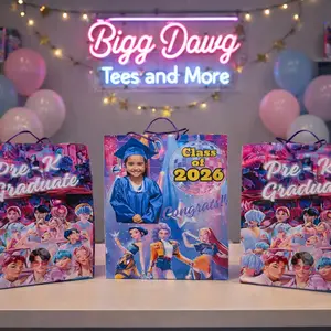 Custom Photo Gift Bags | Personalized Party Gift Bag | Birthday, Graduation, Memorial, Baby Shower, Any Occasion