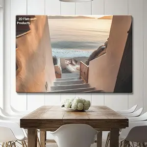 2D Flat, 2D Flat High - Quality Art Prints with Wooden Frame cheap room decor welcome sign for front door wall decor Happy New Year Canadian colors Living room, bedroom, ideal wedding anniversary choice, perfect gift for friends and family, home	