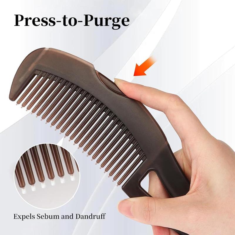 Dandruff Removal Comb with Hollow Teeth Design for Oily & Normal Hair Relieves Itchy Scalp Gentle Scalp Massage for Healthy Hair Growth Unisex Scalp Massager Comb Anti-Static Ergonomic