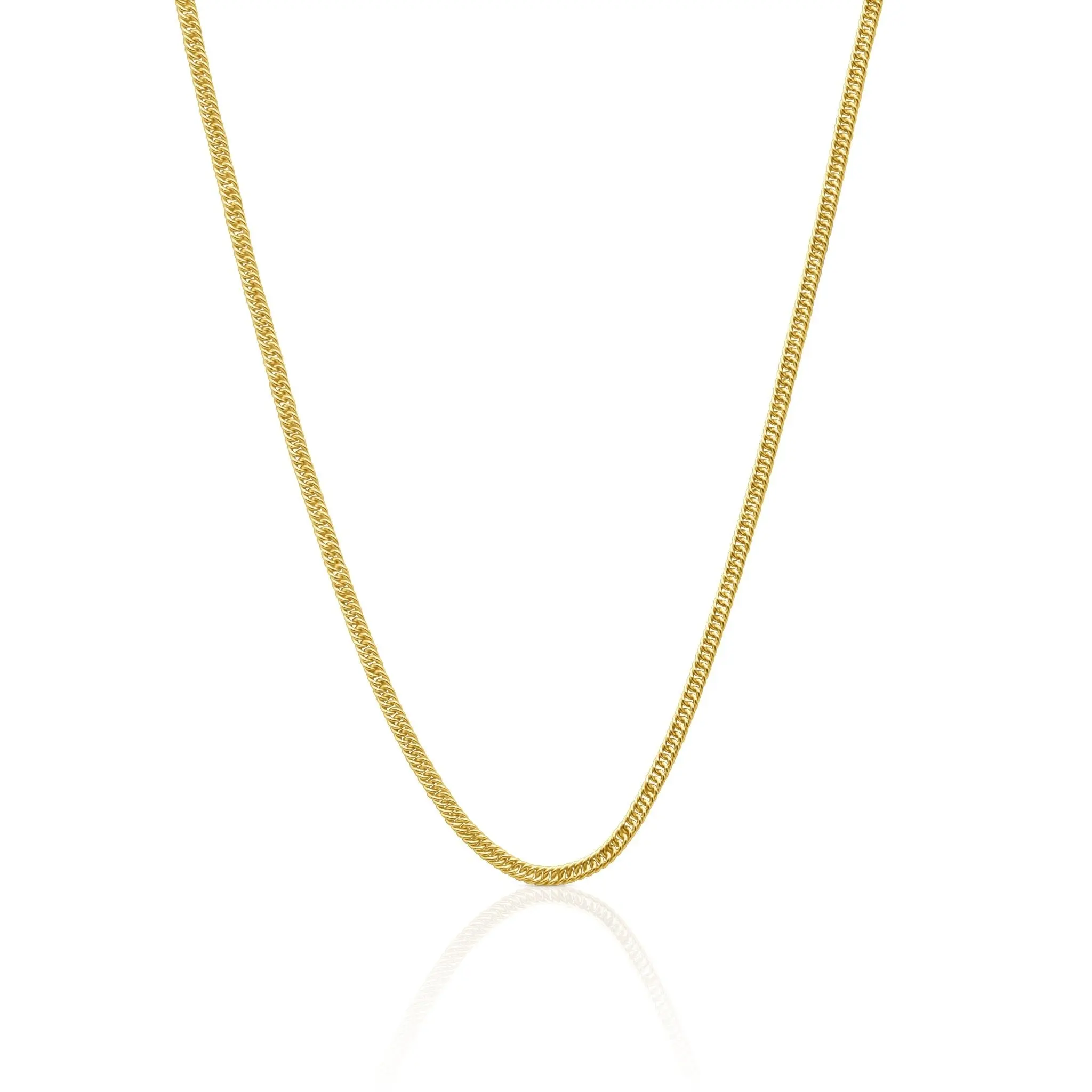 Verona Chain Necklace, Solid 18K Gold