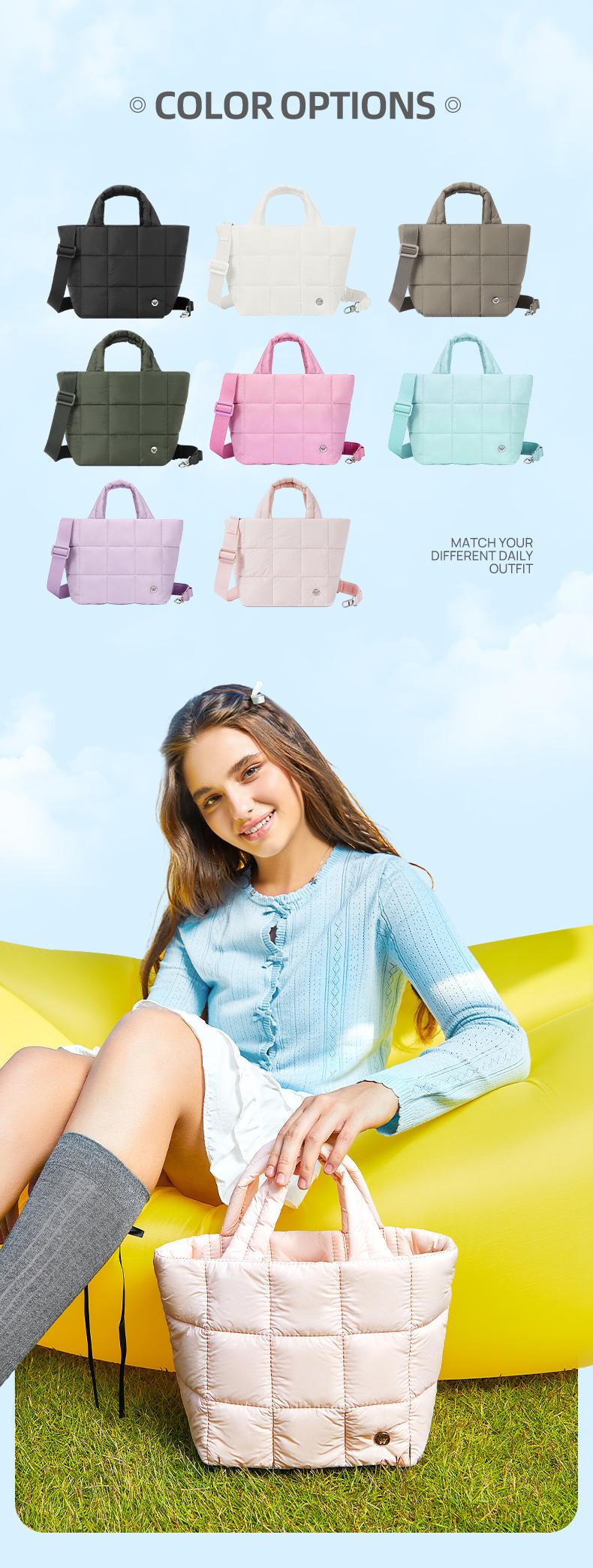 WESTBRONCO TikTokShopSpringGlowUp PUFFY SMALL TOTE PURSE 2026 Trendy Puffer Bag Women Lightweight Bag Spring Fashion Crossbody Bag Purse Women Handbag for Mom Girl Waterproof Gym Fashion Bag Gift for Her SpringStatements