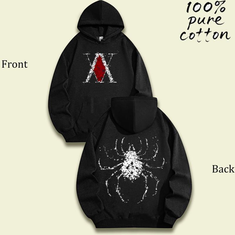 Phantom Troupe - HxH Anime Double Printed Vintage Washed Tee Unisex Oversize Anime Manga Washed Heavyweight Cotton T-shirt Valentine's Day Valentine's Day gift hooded sweatshirt festival gift round-neck sweatshirt