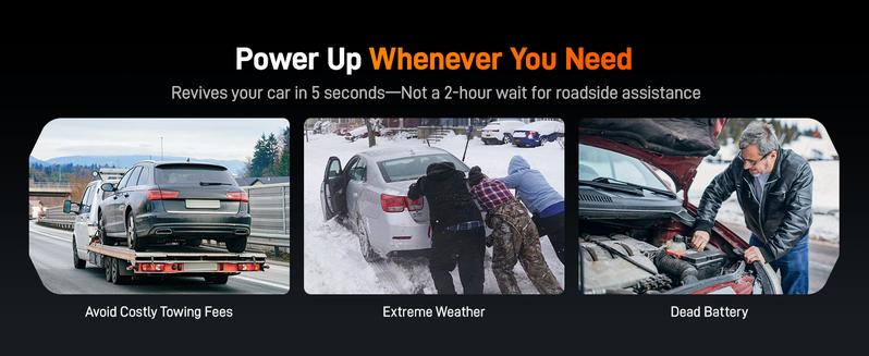 WOLFBOX Portable 2000A Jump Starter With Air Compressor 150PSI Tire Inflator LED HolidayHaul