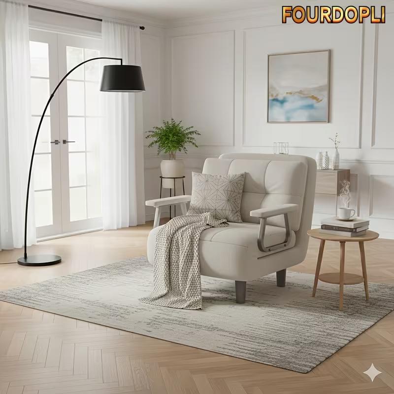 (flash sale home items)A three-in-one convertible sofa bed with a five-position adjustable recliner, corduroy fabric, and a foldable guest bed, suitable for apartments, home offices, and as a Valentine's Day gift. (flash sale home items)A three-in-one convertible sofa bed with a five-position adjustable recliner, corduroy fabric, and a foldable guest bed, suitable for apartments, home offices, and as a Valentine's Day gift.