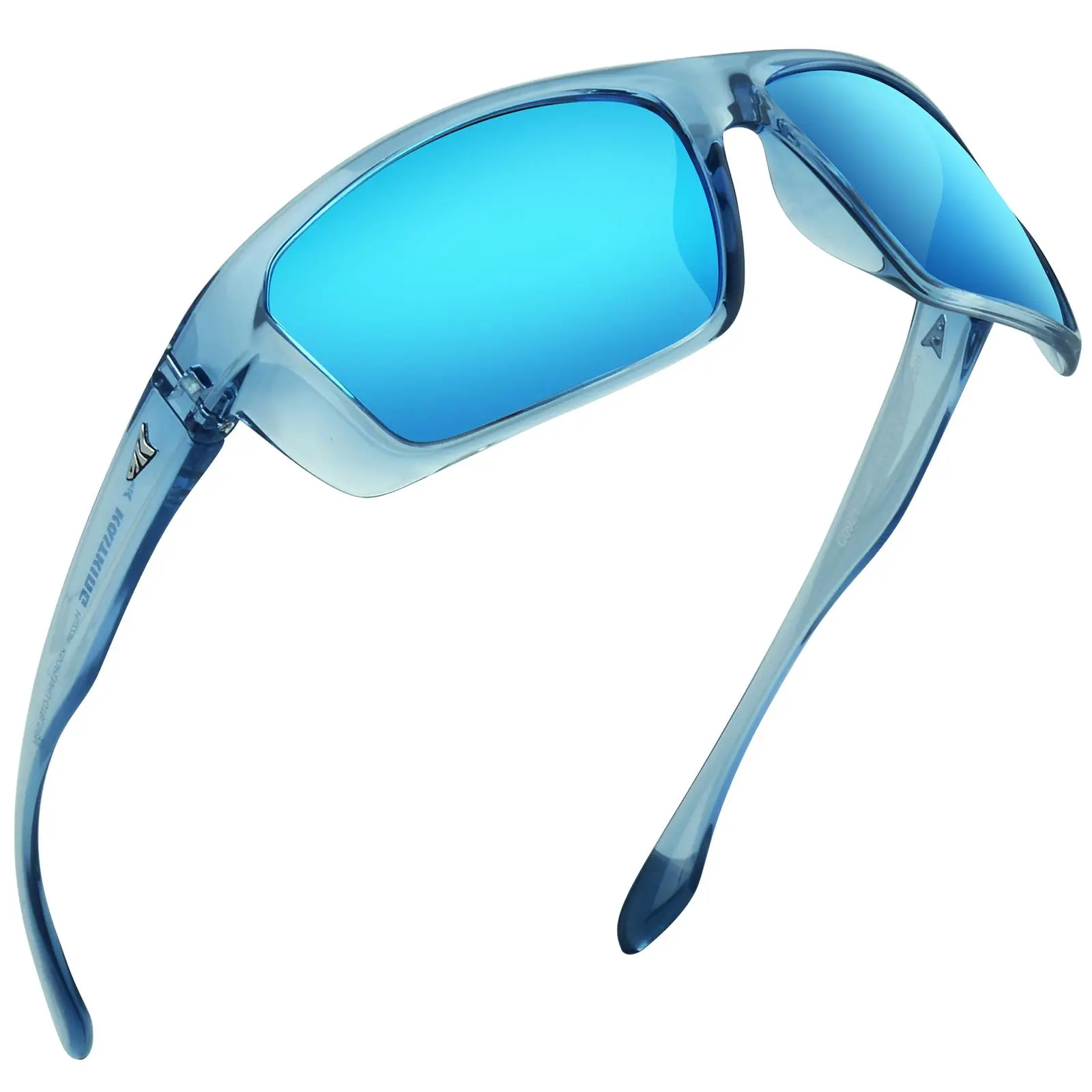 Huzzah Polarized Sport Sunglasses-Ice Blue Mirror