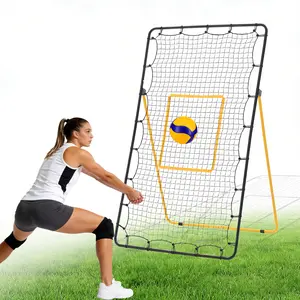 7x4 ft Volleyball Rebounder Net - Multi Sport Bounce Back Training Equipment with Travel Bag, 5 Adjustable Angles for Outdoor Indoor Practice, Spiking, Bumping, Volleying