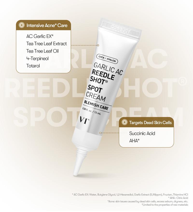 [VT Official] Garlic AC Reedle Shot Gel Cream / Spot Cream / Acne care, Reedle Shot Spot Care & Moisturizer, Garlic Exosome, Soothing & Calming, Blemish Care, Acne prone skin friendly