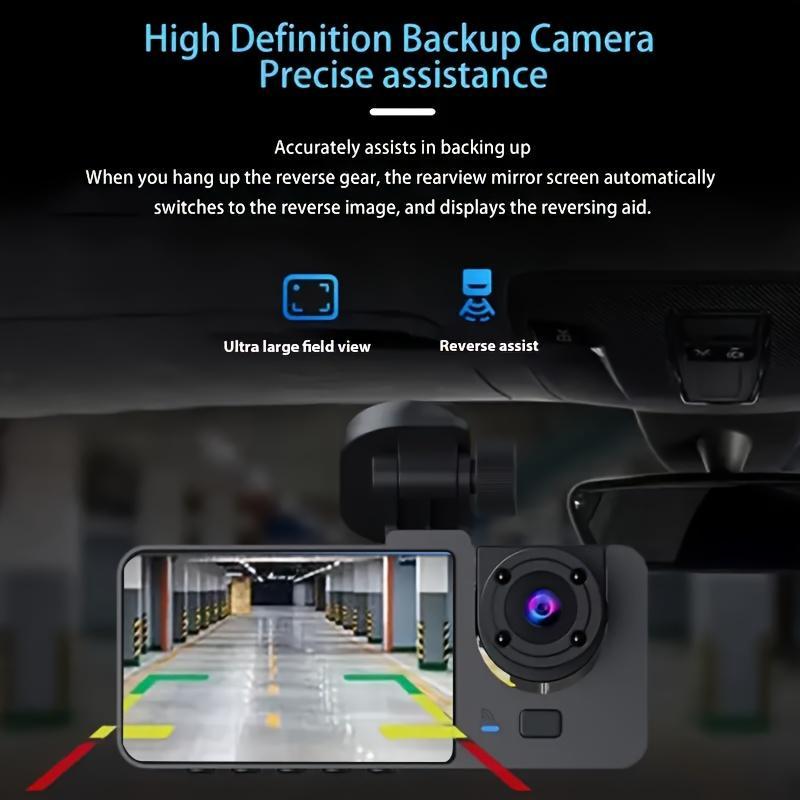 1080P Full UHD Car Camera Front Rear with Free 64GB SD Card,HDR,Dashcam for Cars,Night Vision,Loop Recording,WDR,24H Parking Mode,Driving Recorder,TIKTOKBLACKFRIDAY