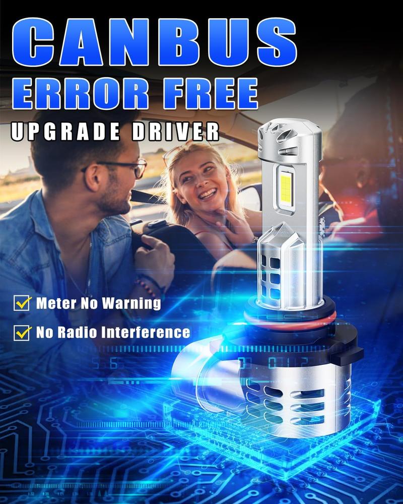 SUPAREE 9005 HB3 LED Headlight Bulbs 20000LM Ultra Bright 6500K Cool White Built-In Fan 5-Min Plug & Play Install 50000+ Hr Lifespan for Toyota Ford Chevrolet Jeep - Automotive