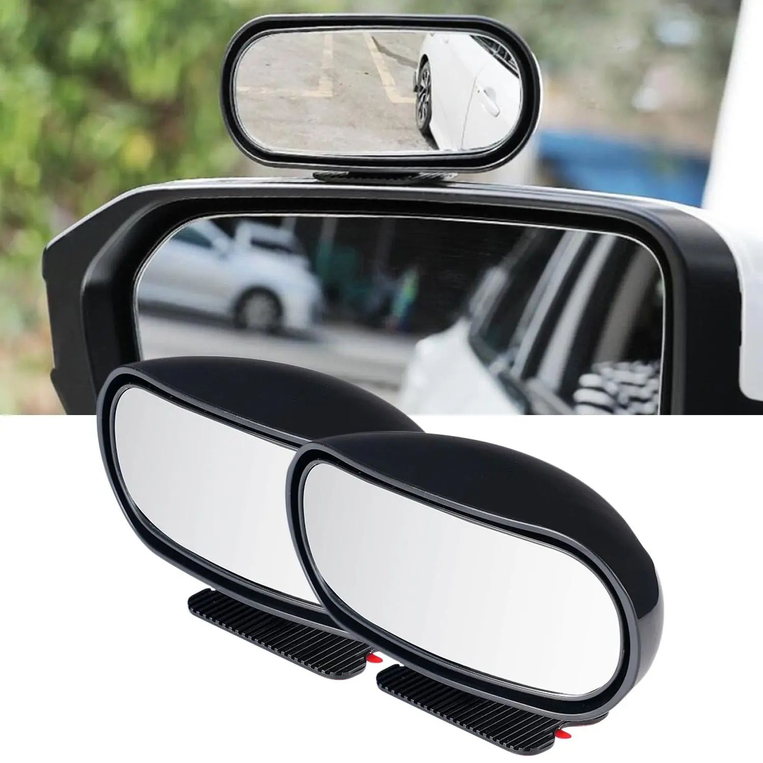 2Pcs Car Blind Spot Mirror,360° Adjustable Wide Angle HD Convex Rearview Mirror, Self-Adhesive Side Mirror Auxiliary Mirror for Car SUV Truck,Car Mirror Accessories