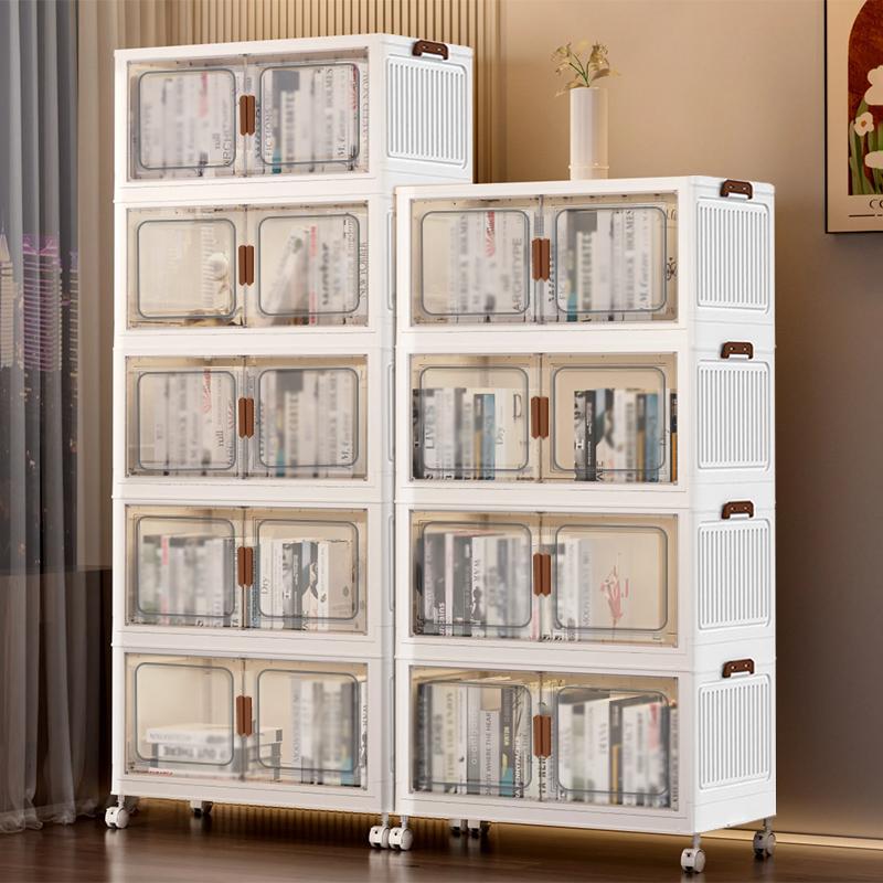 70cm 5/4 Layers Plastic storage boxes Stackable storage boxes with wheels Storage containers with LIDS Folding storage boxes with handles for bedroom living room kitchen