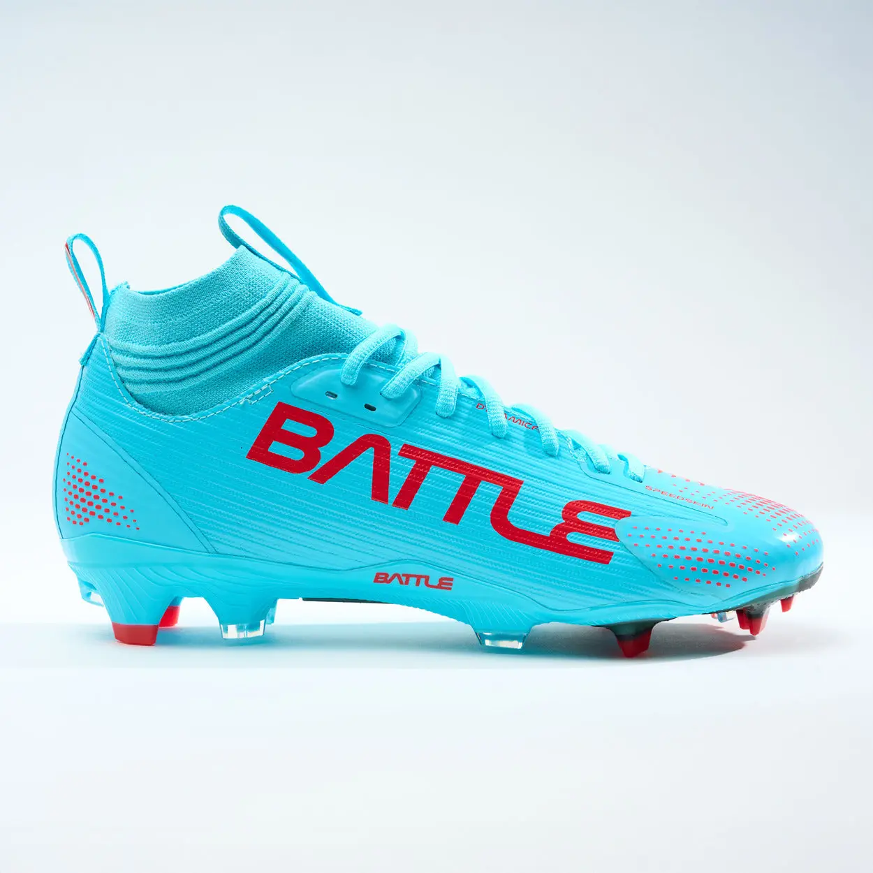 AstroFly Battle Cleats - White with Neon Green Laces - Elite Speed
