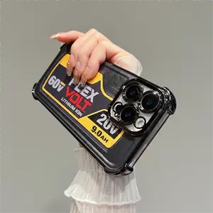 Personalized and minimalist industrial style hardcore phone  Suitable for iPhone 16/15/14/13/12/11 Pro Max Plus electroplated anti drop soft  phone 015 Screen Protector Protection Smartphone Cellphone Cover Casing Shockproof Protective luxury phone