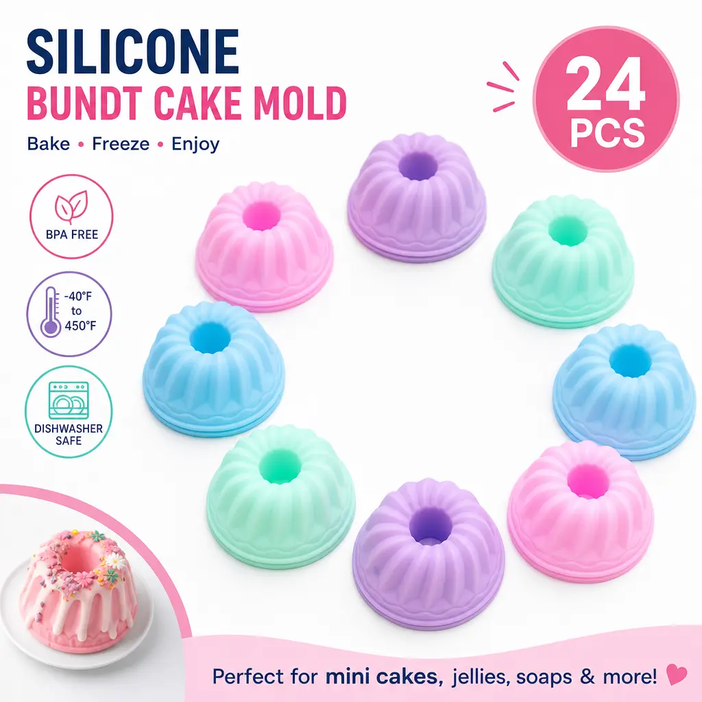 24-Pack Food Grade Silicone Pumpkin Baking Cups - Anti-Adhesive Reusable Muffin Cupcake Tins & Moulds, Durable Silicone Bakeware Set for Fall Holiday Parties, Kitchen Essential, Anti-Adhesive Pan Muffin Cupcake Tins & Moulds, Pumpkin Shape, Super Durable