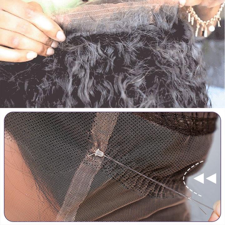 MORE FACE 360 Straight Glueless Wig Invisi Drawstring Wear And Go Wig Quick Install Pre-Bleached And Pre-Cut HD Lace Human Hair Wigs Beginner Friendly