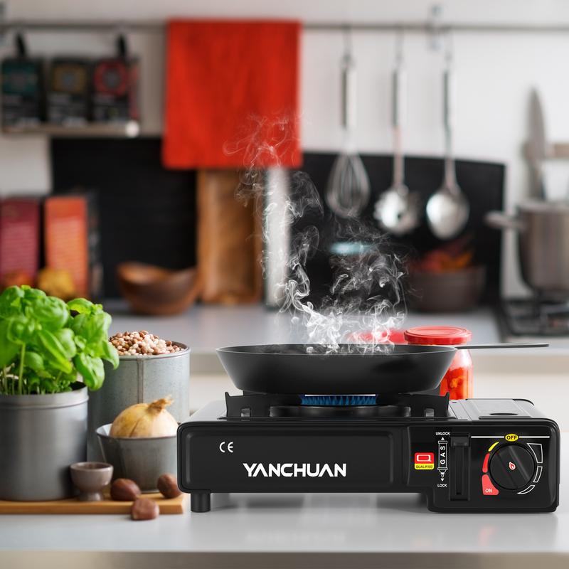 2900W Portable Outdoor Camping Stove,Butane/Liquefied Gas Tank Dual Fuel Tabletop Stove Burner Gas Stove,Outdoor Pinic Cooker,Cooking Gear