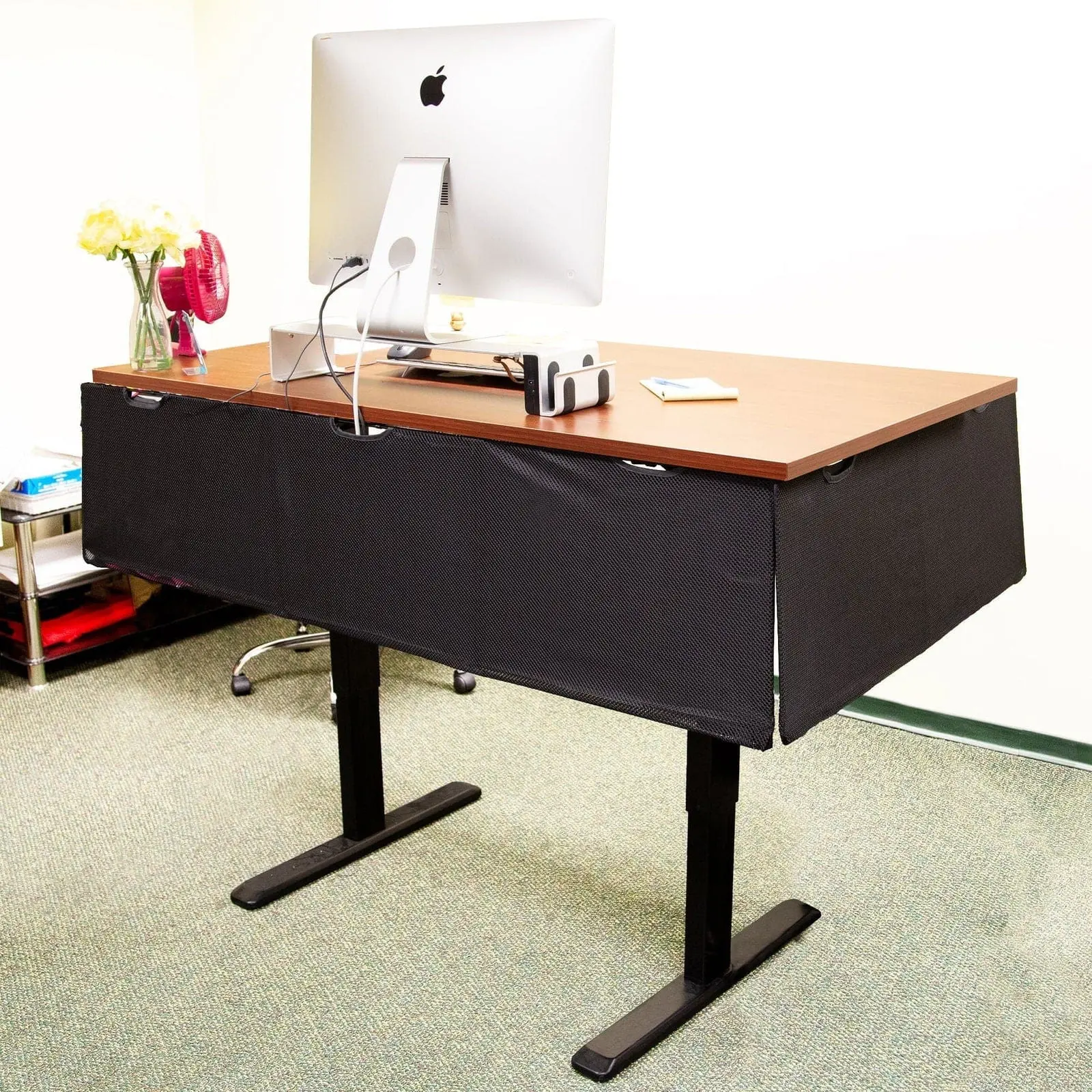 Mount-It! Office Desk Divider Privacy Shield - 60" Wide Solid Fabric Furniture, Large Panels Room Dividers, 2-Screw Easy Install, High-Definition Privacy, Minimalist Decluttering Solution