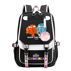 The Amazing World of Gumball Trendy Youth Laptop Backpack – Large-Capacity Travel & School Bag for Commuting, Camping & Daily Use, Perfect Gift for Boys & Girls 11.4” × 18.1”