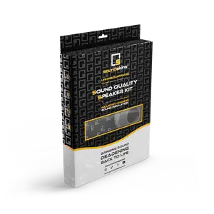 SoundSkins | Sound Deadening Sound Quality Speaker Kit | SSK-SQSK | 2x Foam Speaker Rings, 2x Foam Backing Sheets, 2x Speaker Kit Sheets, 3' Strip Tape 3/8"